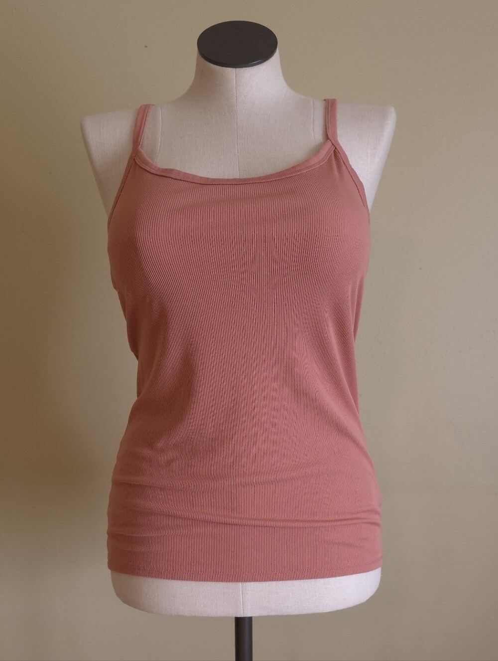 No Boundaries Ribbed Cami Tank Top - Dusty Rose Pink